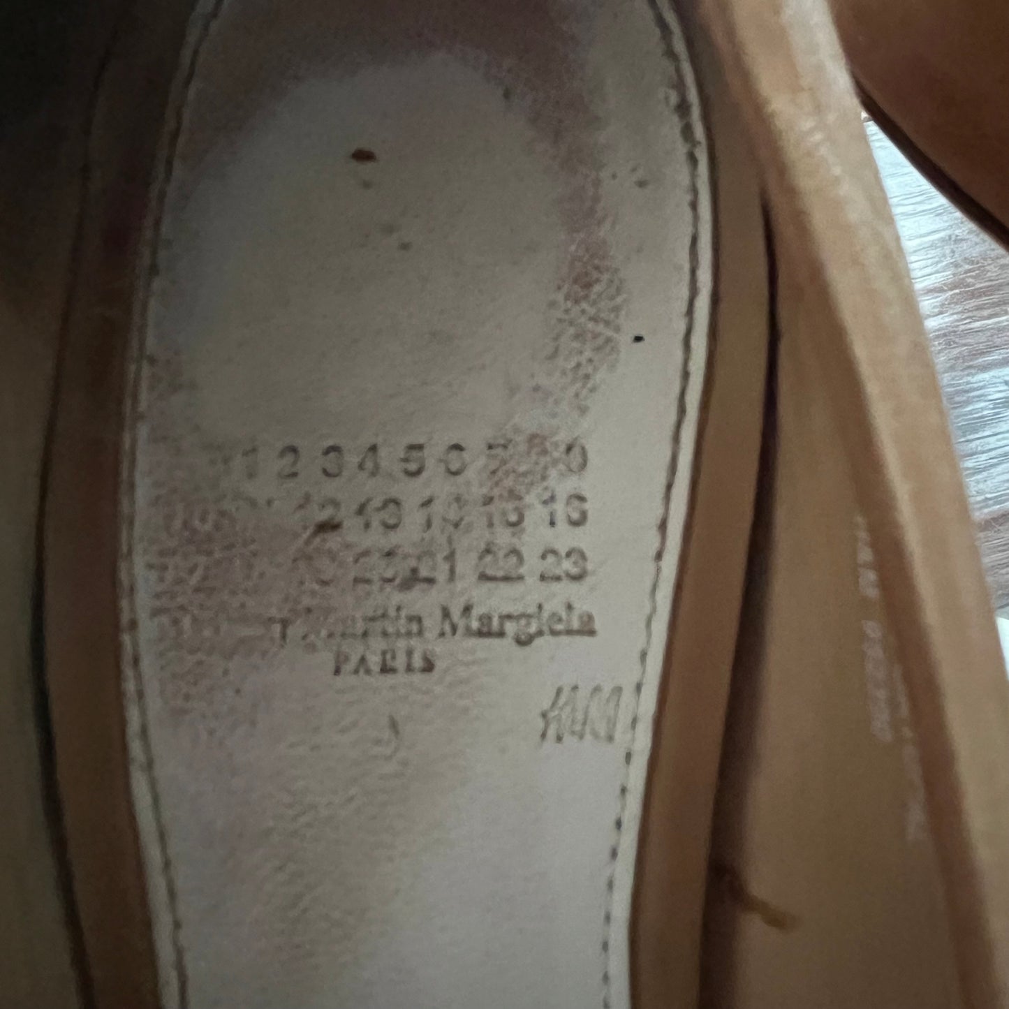Maison Margiela for H&M Leather & Plexi Tan Wedge High Heel - Size 38