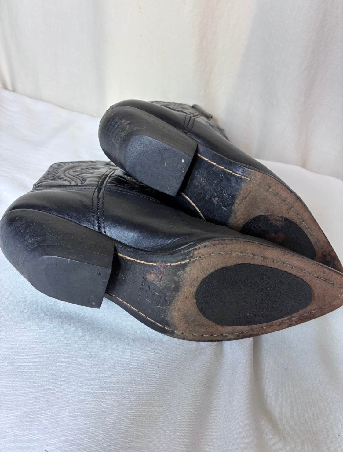 Vintage 90’s Guess by Georges Marciano Black Leather Western Boots - size 8/7.5