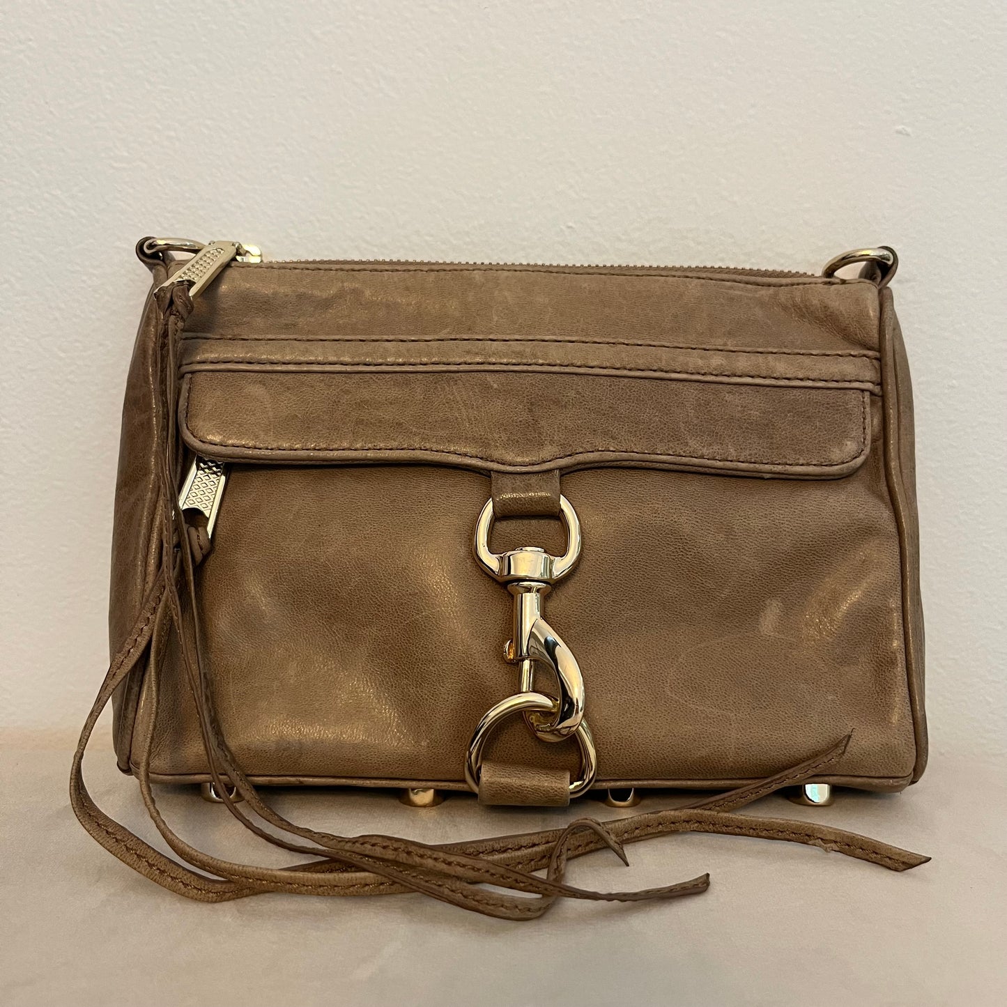 Rebecca Minkoff Morning After Clutch (MAC) – Tan Leather Crossbody