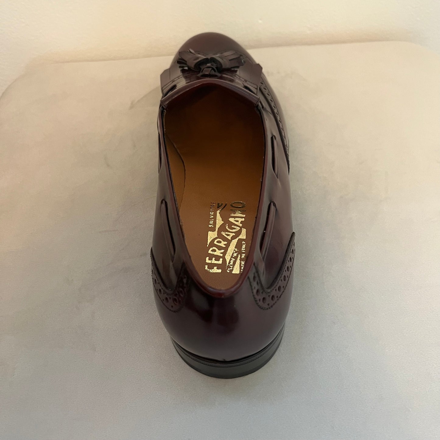 Salvatore Ferragamo Men’s Burgundy Leather Lucas Loafers - Size 9.5 - Never Worn | New in Box