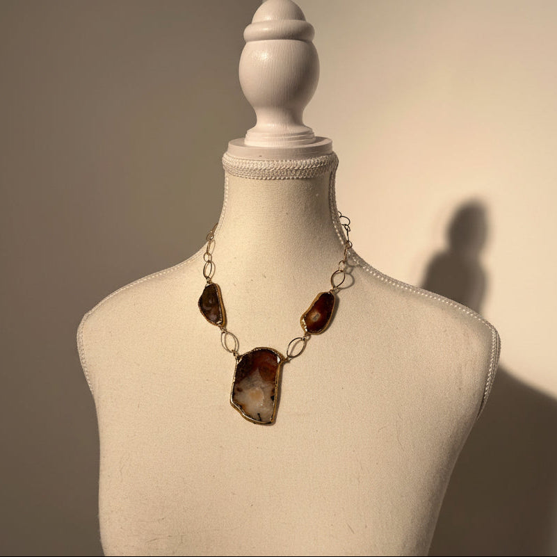 Vintage Agate Ranch + Marfa Brown Necklace