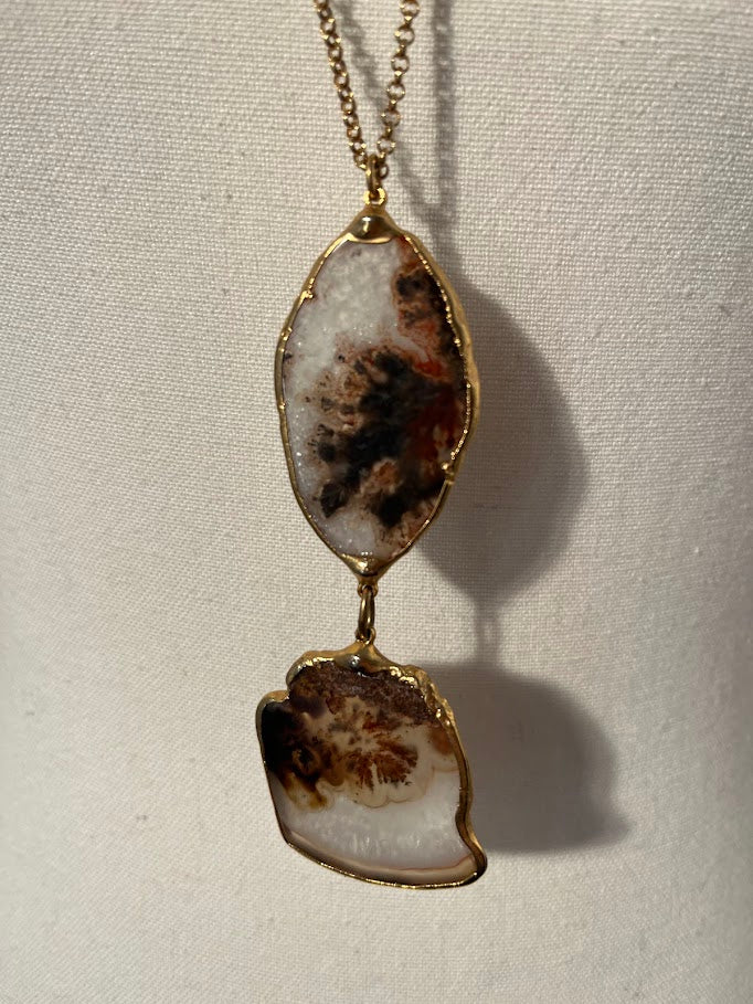 Vintage Agate Ranch + Marfa Long Multicolor Necklace