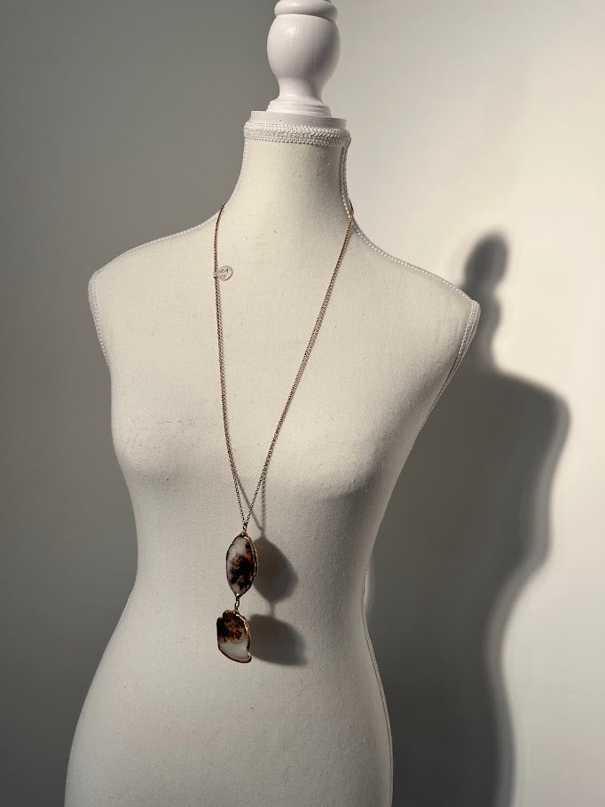 Vintage Agate Ranch + Marfa Long Multicolor Necklace