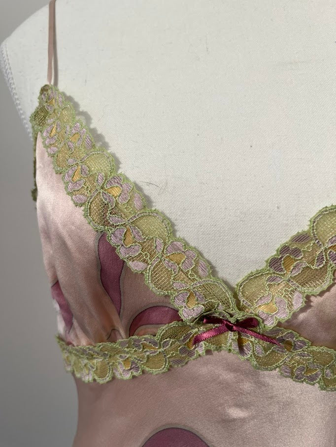Vintage Purple Paisley Silk Camisole - Size Small