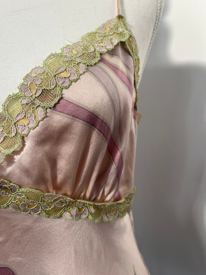 Vintage Purple Paisley Silk Camisole - Size Small