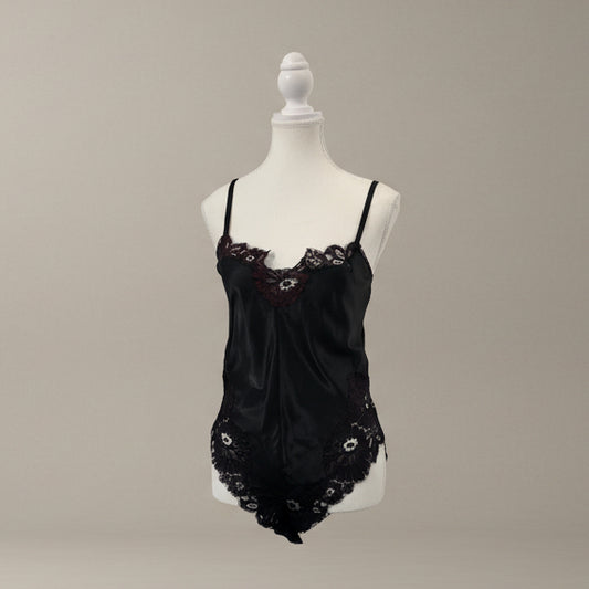 Vintage Black Lace Body Suit – Size Medium