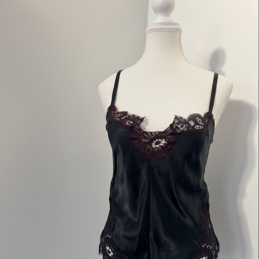 Vintage Black Lace Body Suit – Size Medium