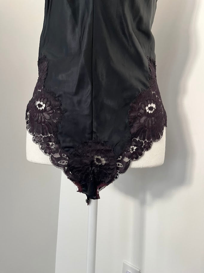Vintage Black Lace Body Suit – Size Medium