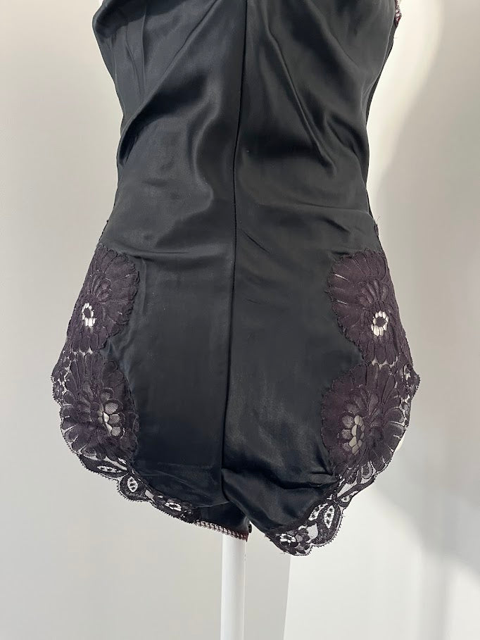 Vintage Black Lace Body Suit – Size Medium