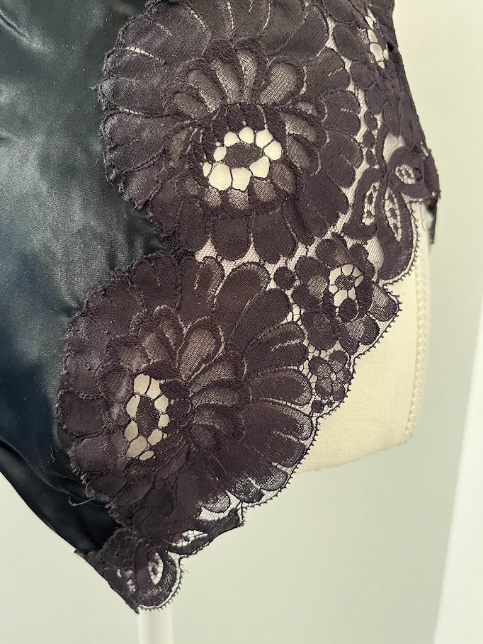 Vintage Black Lace Body Suit – Size Medium
