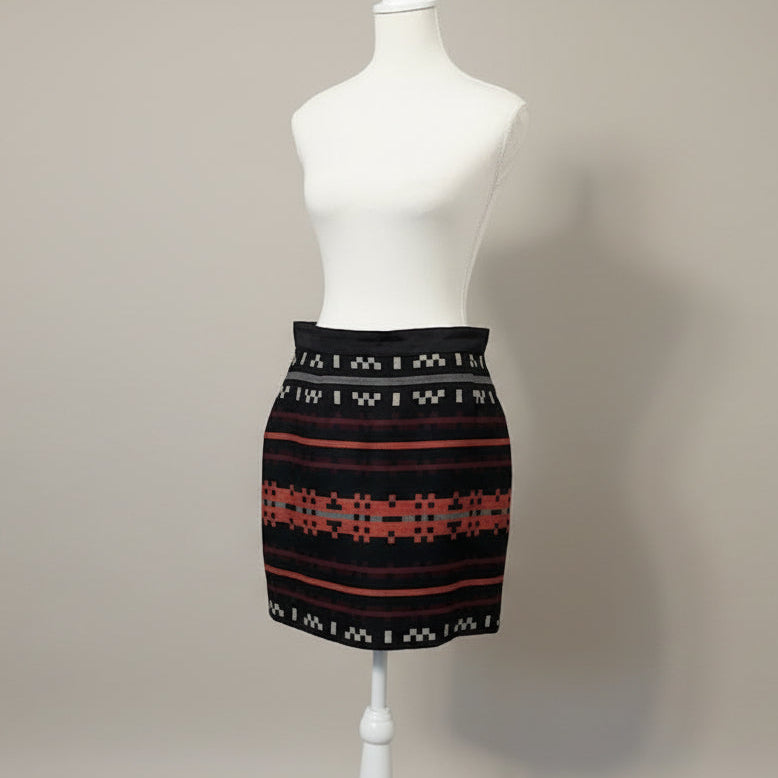 Vintage Proenza Schouler Geometric Wool Mini Skirt