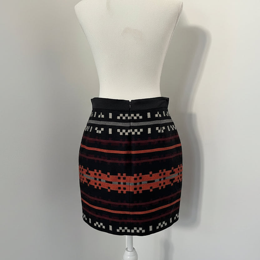 Vintage Proenza Schouler Geometric Wool Mini Skirt