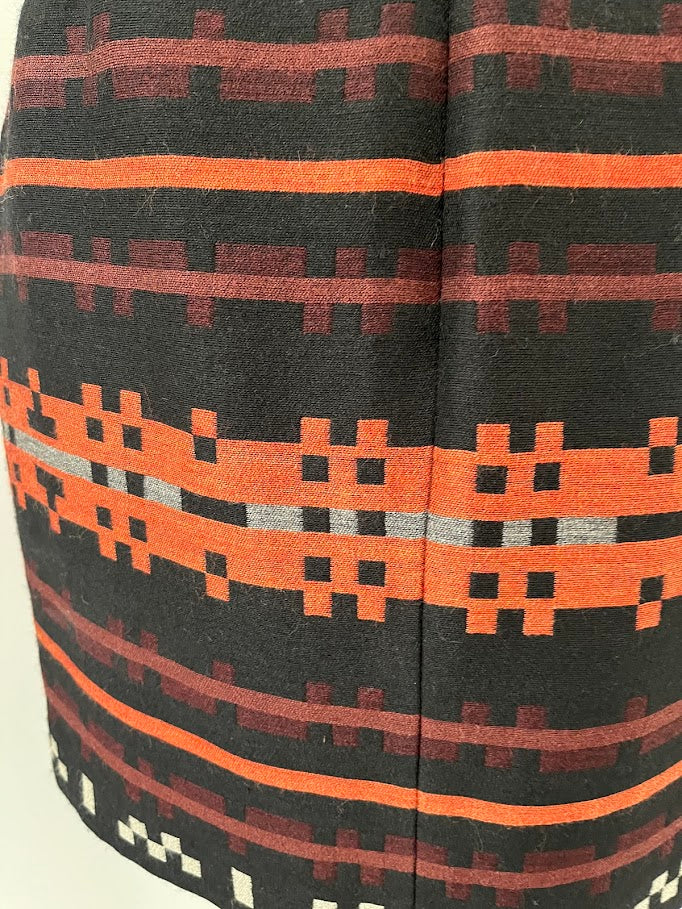 Vintage Proenza Schouler Geometric Wool Mini Skirt