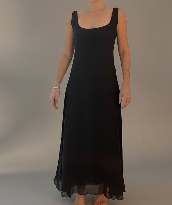 Vintage 90s Calvin Klein Collection Maxi Dress - Size 6