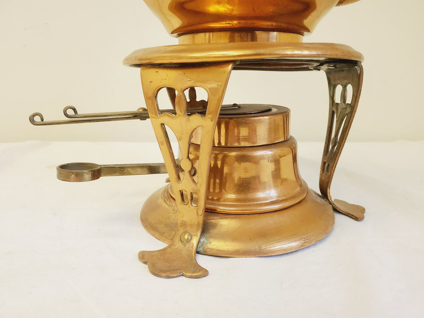 Antique Jos. Heinrichs Paris New York 1904 Pure Copper MAGIC Kettle Coffee Maker with Stand & Burner